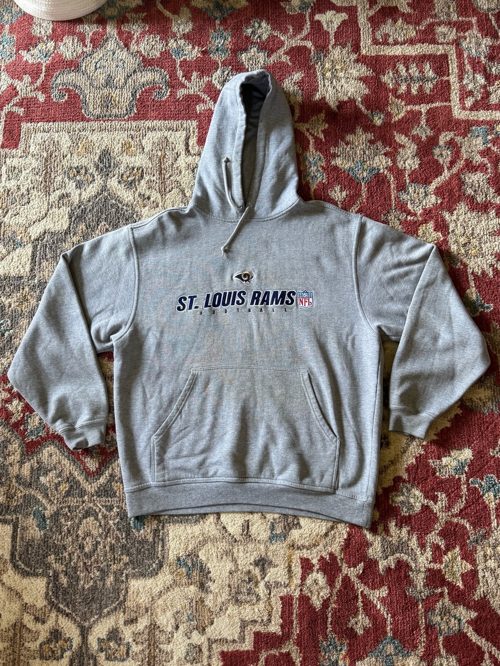 St. Louis Rams Hooded Crewneck Sweatshirt - Gray